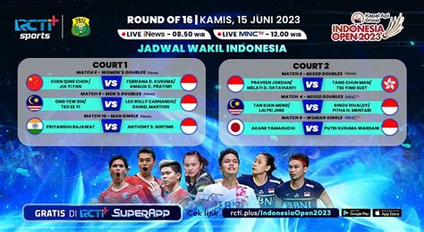 live streaming indonesia open 2023